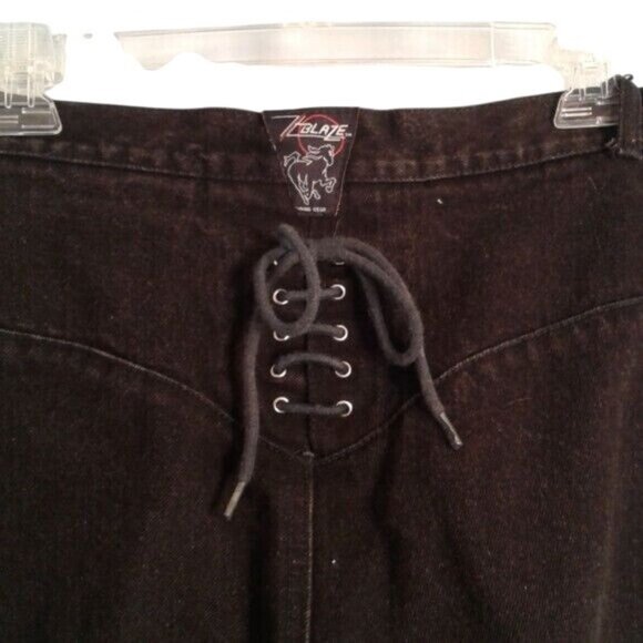 Blaze Size 11 30 Lacer Horse Riding Jeans high waist Denim Black Mom VTG 80's - Picture 9 of 13
